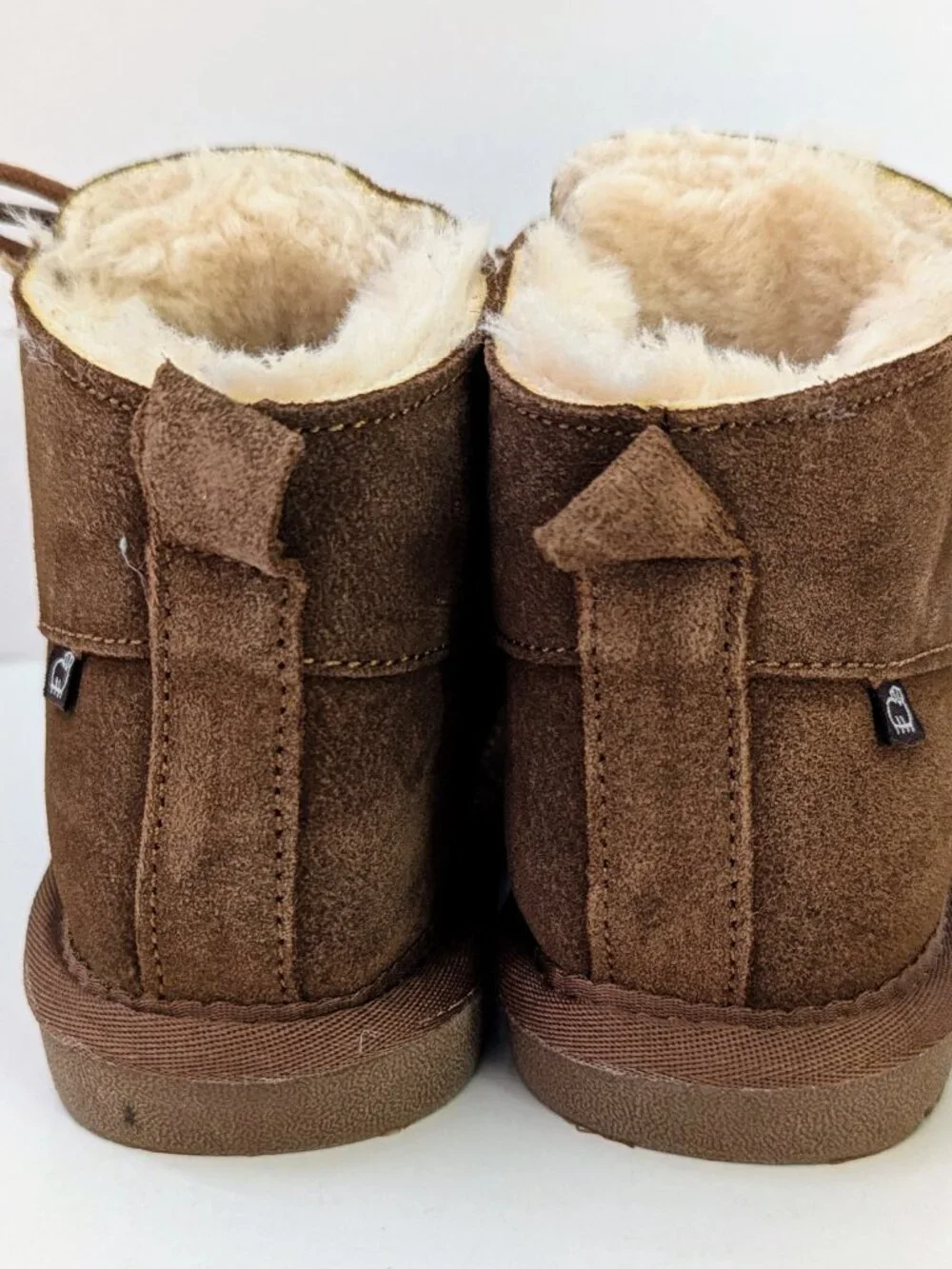 LAMO Kids Jacob Suede Chukka Boots Brown Faux Fur Size 9C